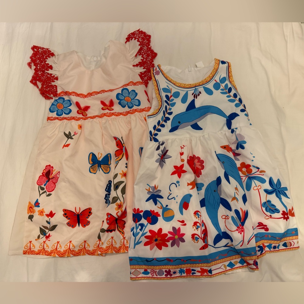 Floral and Dolphin Print Dresses